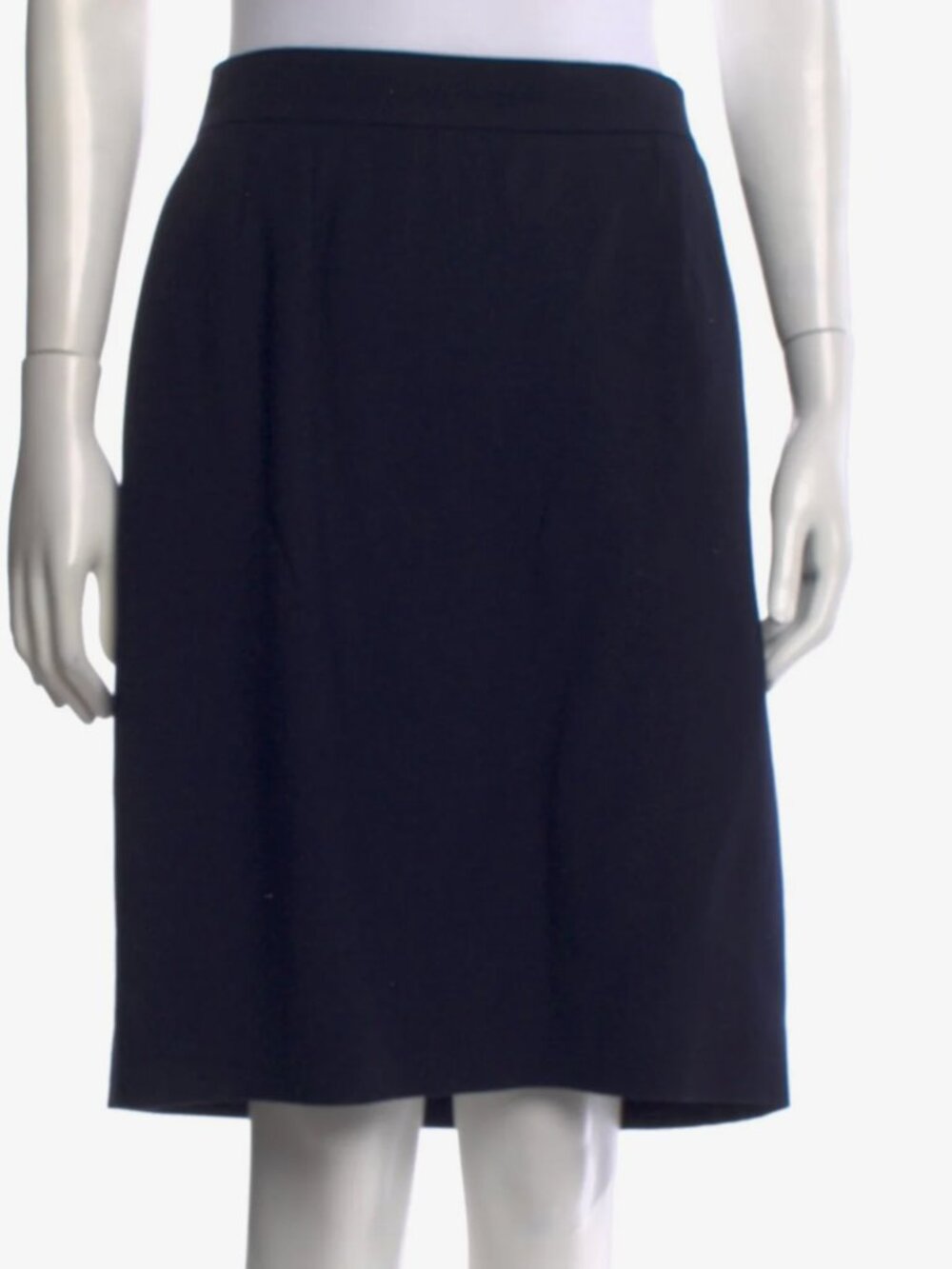 LANVIN Vintage Navy Wool Skirt